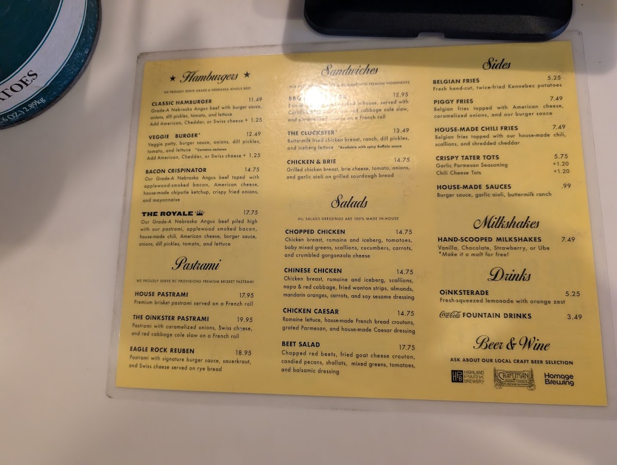 The Oinkster Menu - Image 2