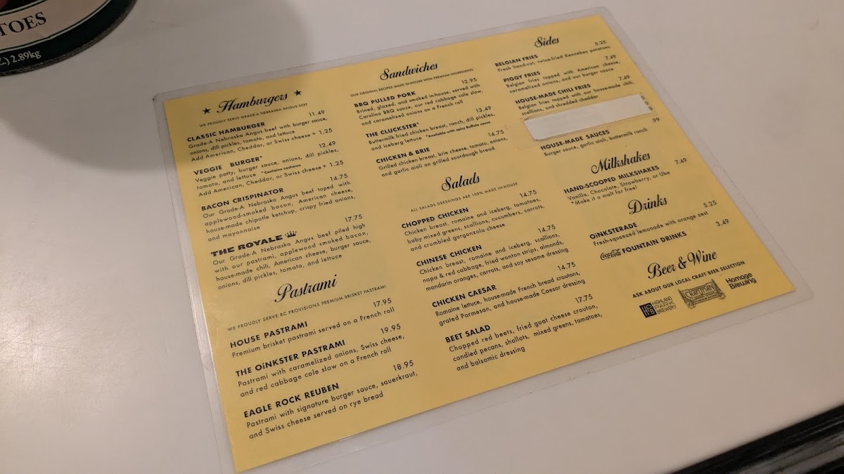 The Oinkster Menu - Image 6